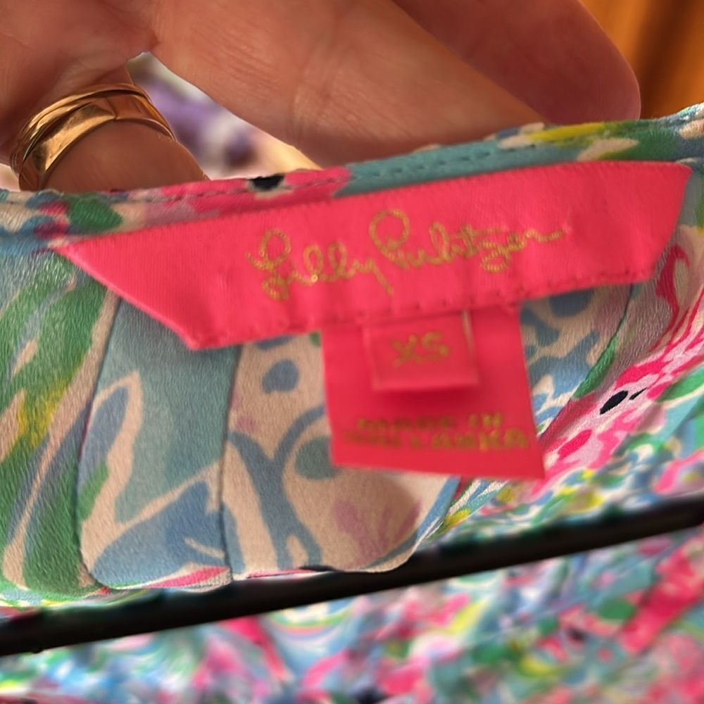 Lilly Pulitzer Marilina Pintucked Tunic Top - Picture 6 of 6